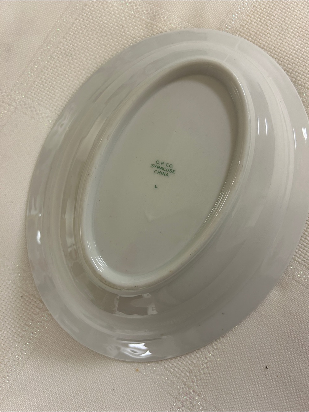 Vintage Syracuse China oval vegetable serving bowl "Indian Tree Pink” image 2